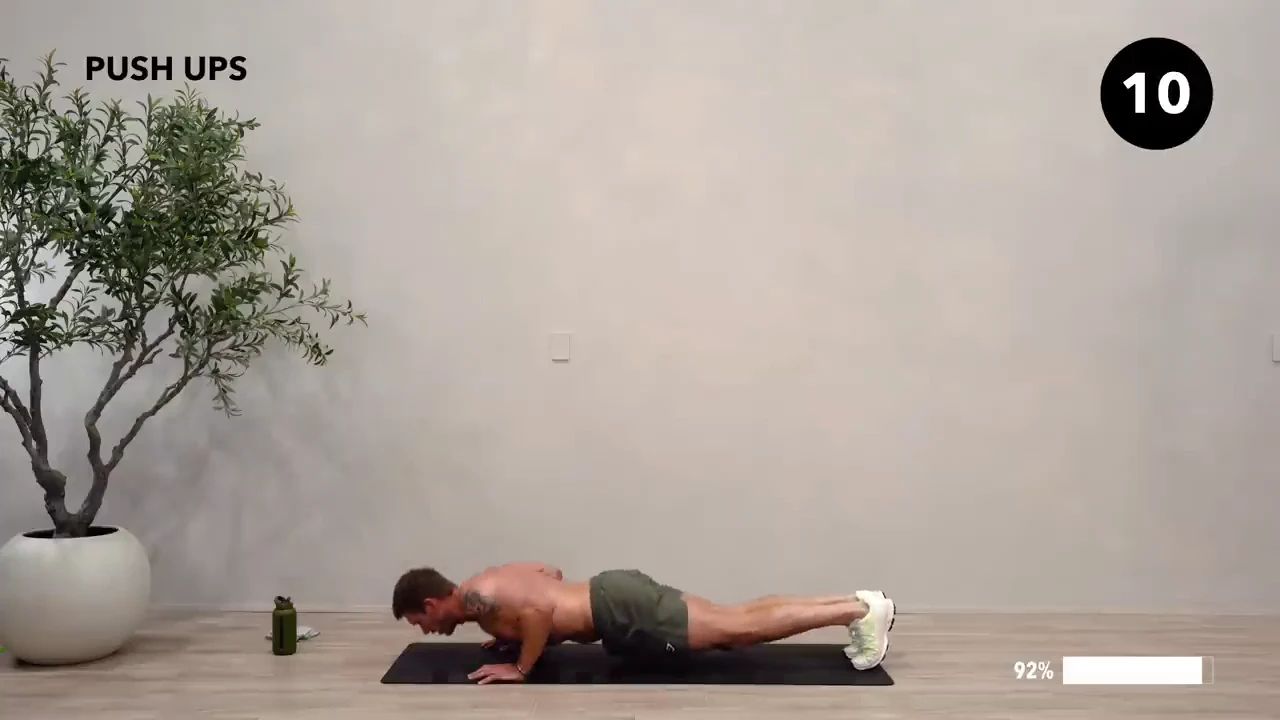 Dan the HIIT Man demonstrating push-ups.