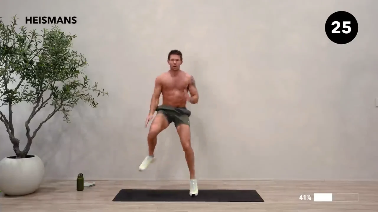 Dan the HIIT Man demonstrating heismans.