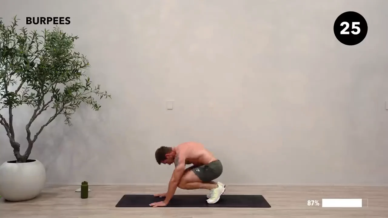 Dan the HIIT Man demonstrating burpees.